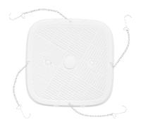 Déflecteur de Sortie de Climatisation Central Carré avec Chaîne | Grille Carrée en Plastique Blanc, Diffusion Douce, Profil Discret pour Bureaux et Salles D'attente