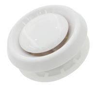 Déflecteur de Ventilation de Plafond Réglable pour Conduit Rond 4 Pouces | Panneau Amovible, ABS Blanc Léger, Montage Mural Plafond, Débit D'air Ajustable