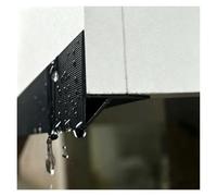 Déflecteur pluie alu résistant intempéries pour mur larmier | Dirige Eau Pluie Larmier Goutte, Protège Fenêtres/ Portes Extérieures/ Terrasses Solin(Black,L2.3m/90.6in)