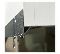 Déflecteur pluie alu résistant intempéries pour mur larmier | Dirige Eau Pluie Larmier Goutte, Protège Fenêtres/ Portes Extérieures/ Terrasses Solin(Gray,L1.7m/66.9in)