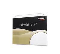 Deflecto Porte-Visuel Mural Format Paysage A4 - Dimensions L29,7 X H23,4 X P1,8 Cm Transparent