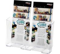 Deflecto 74501 Porte-brochures transparent 1/3 DIN A4 Nombre de compartiments 2 1 pc(s) (l x H x P) 240 x 188 x 95 mm