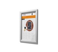 Deflecto Cadre Clipsable A4 Mural Résistant à l'Eau - Profil 25mm Aluminium Argent - Présentoir Publicitaire Professionnel