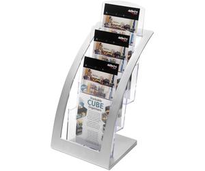 Deflecto Contemporary 693604 Porte-brochures noir, transparent 1/3 DIN A4 1 pc(s) (l x H x P) 174 x 350 x 155 mm