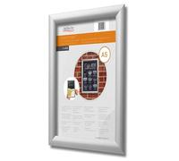 Deflecto Lot de 10 Cadres à Clipser A5 Muraux en Aluminium Argenté - Porte-Affiches Professionnels & Supports Signalétiques Faciles à Installer pour Bureau, Magasin & Restaurant