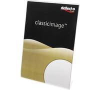 Deflecto Lot de 12 porte-signatures A6 inclinés - Support acrylique pour affiches, menus & dépliants