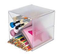 DEFLECTO Lot de 3 Systèmes Modulable Cube Séparation en X 4 compartiments 15,2 cm Transparent