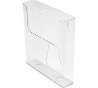 Deflecto Lot de 6 - 76401 Porte-Brochures Muraux A4 Format Portrait à Dos Plat pour Comptoir ou Mural - Distributeur de Dépliants Vertical A4