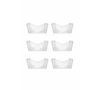 Deflecto Lot de 6 Porte-Documents Muraux A4 en Acrylique Rigide Transparent - Organiseur Banette Murale Robuste pour Bureau, Maison & École - Fixation Sécurisée, Gain de Place & Visibilité Instantanée