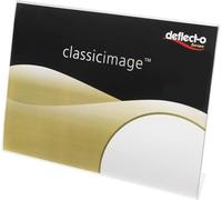 Deflecto Lot de 6 porte-signatures inclinés A6 paysage - Supports acryliques d’affichage - Porte-dépliants - Support A6 - Support acrylique - Supports en plexiglas - Porte-menus