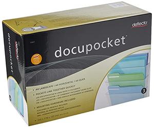 Deflecto Lot de trois porte-documents muraux A4