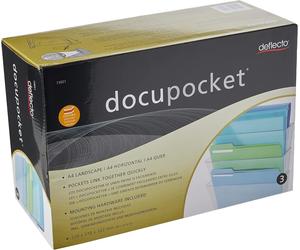 Deflecto Lot de trois porte-documents muraux A4 A4 - incassable 1