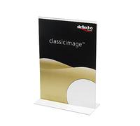 Deflecto Porte affiche transparent pour documents A4 portrait droit transparente