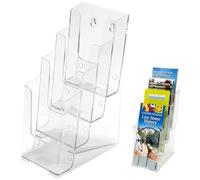 Deflecto Porte brochure 4cases format 1/3 A4 transparent