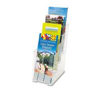 Deflect-o Porte-brochures 4 cases format 1/3 A4 transparent