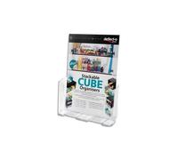 Porte-brochures, incliné, A4 portrait, transparent