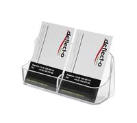 Deflecto Porte-cartes de visite (Transparent, Lot de 1 (Single Tier 2 Pocket))