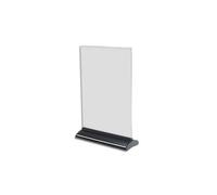 Deflecto Porte-Visuel Base Extrudée A4 Vertical - Dimensions : L21,9 X H33,1 X P7,8 Cm Transparent