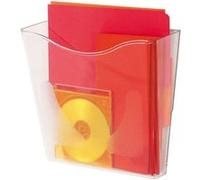 Deflecto Lot de 3 porte-documents muraux transparents A4 - Porte-documents A4 - Porte-brochures A4 - Support mural pour courrier A4 - Support mural pour affiche A4 - Porte-menu A4