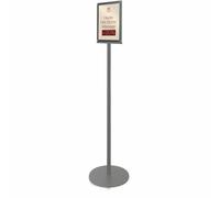 Deflecto Support au sol - Magnétique - DIN A4 - Double face - 33x142x33cm - Argenté