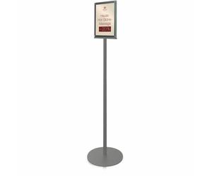 Deflecto Support au sol - Magnétique - DIN A4 - Double face - 33x142x33cm - Argenté