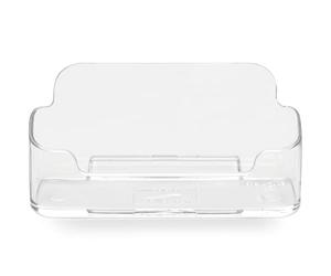 Deflecto Support de carte de visite, pour env. 50 cartes, 96 x 50 x 35 mm, toujours à portée de main & représentatif, support de bureau, porte-cartes, accessoires de bureau