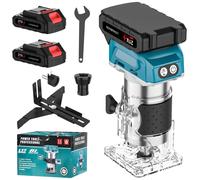 Défonceuse à bois - Défonceuse à main/défonceuse de chants - Fonctionnement sur batterie - Moteur sans balais - Haute précision - Compacte - Pack Deluxe