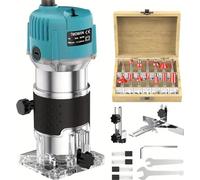 Défonceuse à bois - Défonceuse/affleureuse 18 V sans fil - 800 W - Moteur sans balais - Outil sans fil - Bleu