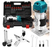 Défonceuse à bois - Défonceuse électrique - 800 W - 30 000 tr/min - Pince de serrage de 0,64 cm - Kit A