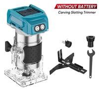 Défonceuse à bois - Défonceuse portative - Moteur sans balais - Alimentation par batterie - Défonceuse de chants / coupe-bordures - Haute précision - Compacte - Kit standard