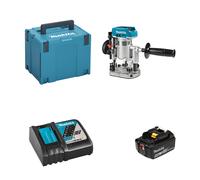 Défonceuse-affleureuse 18V DRT50ZJX3 + 1 batterie BL1850B 18V 5 Ah + 1 chargeur rapide DC18RC MAKITA