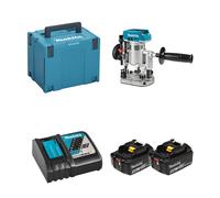 Makita Affleureuse DRT50RTJX3 18V LXT 2x 18V 5,0 Ah + chargeur + accessoires MakPac