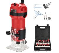 Défonceuse affleureuse électrique - TEENO - 800W - 31000 tr/min - Mandrin 6 mm - 15 fraises
