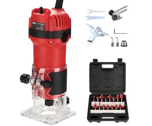 Défonceuse affleureuse électrique - TEENO - 800W - 31000 tr/min - Mandrin 6 mm - 15 fraises
