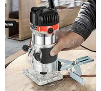 Défonceuse - Défonceuse électrique - 800 W - 30 000 tr/min - 220 V 50 Hz - Fraise de 6,35 mm, pince de serrage de 7,54 mm - Moteur à balais - Rouge