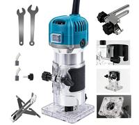 Défonceuse électrique / défonceuse de chants - 800 W - 6 vitesses - 30 000 tr/min - Kit de 8 pièces - Pour matériaux non métalliques - Rouge