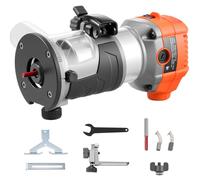 Défonceuse électrique SucceBuy, 710 W, vitesse réglable, défonceuse à base fixe avec aspiration de poussière, guide parallèle, défonceuse pour le travail du bois, la découpe et les projets de bricolag