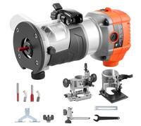 Défonceuse électrique SucceBuy, 710 W, vitesse variable, démarrage progressif, plusieurs options de socle, guide parallèle, idéale pour le travail du bois, les finitions et les projets de bricolage, a
