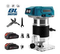 Défonceuse sans balais pour le bois, machine de découpe électrique portative, outil de menuiserie pour la finition du bois, compatible avec la batterie Makita 18V No battery