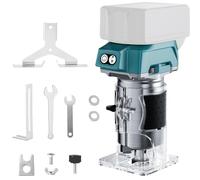 Défonceuse sans fil compatible avec batterie Makita 18 V, 5 vitesses, 800 W/30 000 tr/min, défonceuse à une main, travail du bois (sans batterie)