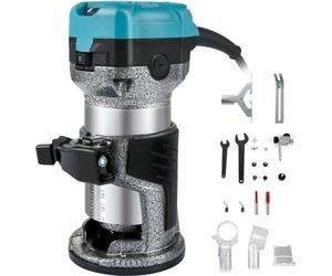 Défonceuse VEVOR, défonceuse à bois 710 W, défonceuse pour le travail du bois avec trois pinces de serrage de défonceuse, défonceuse à bois à base fixe, défonceuse pour le travail du bois avec boîtier