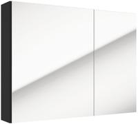 Defra Salsa armoire 80x15x60 cm avec miroir noir 242-E-08002