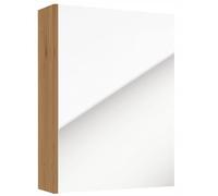 .Deftrans Armoire Murale avec Miroir - 60 x 50 x 15 cm - Armoire Murale de Salle de Bain en chêne Craft - étroite et Moderne