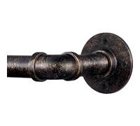 DEFYNEE Tringle à rideaux industrielle de 80 à 218 cm, montage au plafond et au mur, diamètre 25 mm, extensible, pour terrasse, porte coulissante en verre, salon, bronze vintage