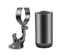 Dégivreur Portable Chauffant pour Voiture et Véhicule, Noir ABS | Ventilateur Chauffant Monté sur Véhicule, Désembueur Pratique, pour Pare-brise, Usage Compact
