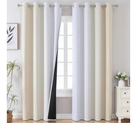 Dégradé de couleurs ombrées - Rideaux occultants pour chambre à coucher avec œillets - Rideau thermique pour isolation contre le froid - Rideaux épais - Salon