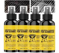 Dégraissant puissant pour barbecue, idéal pour les aliments brûlés et les graisses tenaces. Nettoyant anti-taches d'huile de cuisine. Spray nettoyant antiadhésif pour grils. Nettoyant (4pcs)