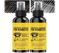Dégraissant puissant pour barbecue, idéal pour les aliments brûlés et les graisses tenaces. Nettoyant anti-taches d'huile de cuisine. Spray nettoyant antiadhésif pour grils. Nettoyant (2pcs)