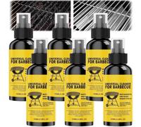 Dégraissant puissant pour barbecue, idéal pour les aliments brûlés et les graisses tenaces. Nettoyant anti-taches d'huile de cuisine. Spray nettoyant antiadhésif pour grils. Nettoyant (6pcs)