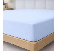Degrees Home Collection - Drap-Housse 105x190 cm en Microfibre Douce - pour Matelas Jusqu’à 33 cm - Certifié Oeko-TEX - Bleu Clair